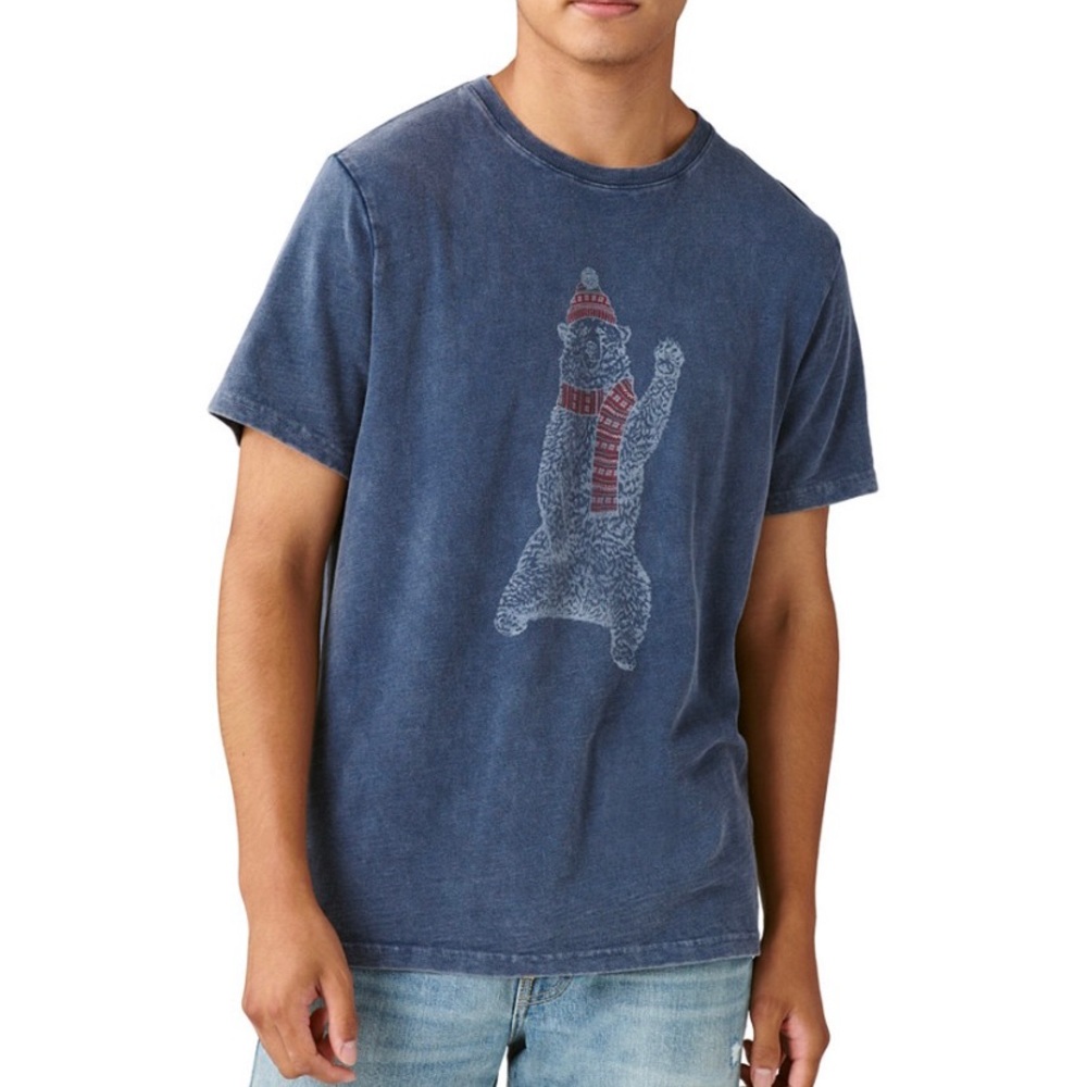 Lucky brand winter bear tshirt, mens XL